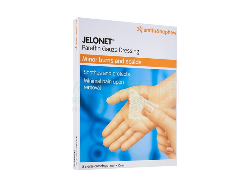 Smith & Nephew Jelonet Paraffin Gauze Dressing 10 cm x 10 cm - 5's